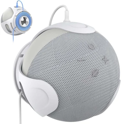 Ahastyle PT183 Para Amazon Alexa Echo Dot 4 Soporte de Soporte de Montaje de Pared Soporte Soporte de Altavoces Inteligentes Accesorio - Blanco