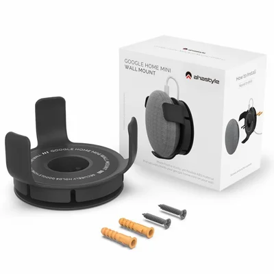 AHASTYLE PT62-G per Google Home Mini supporto da parete supporto supporto altoparlante smart cord management storage hanger - Nero