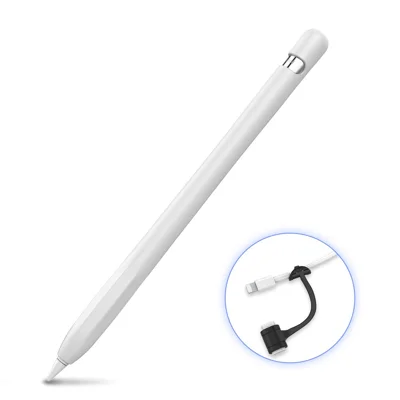 AHASTYLE PT93 Силиконовый чехол для Apple Pencil (1-го поколения), чехол-рукав для стилуса, тактильно-чувствительный чехол - белый