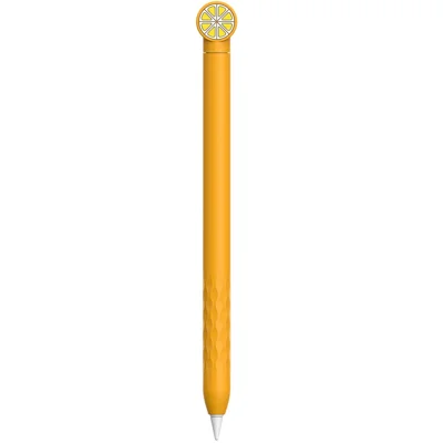 AHASTYLE PT129-2 Для Apple Pencil 2-го поколения Милая мультяшная чехол-ручка из мягкого силикона, защищающий от падений - Желтый / Оранжевый