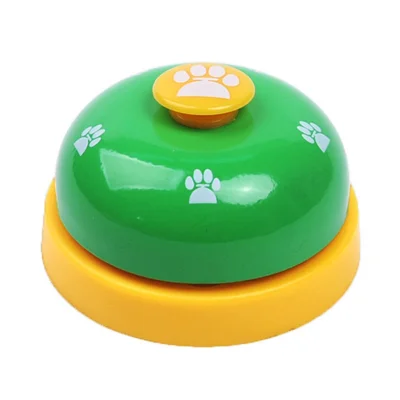 Sino para Cães e Gatos para Treinamento Interativo, Chamado Dinner, com Pequenos Sinos, Anel de Pegada, Treinador de Alimentação - Verde