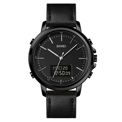 Bulk Purchasing SKMEI 1652 Dual Display Electronic Watch Multifunctional Luminous Watch - Black
