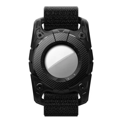 IP67 Waterproof Case for AirTag Bluetooth-compatible Tracker Anti-scratch TPU + PC Locator Protective Cover - Black