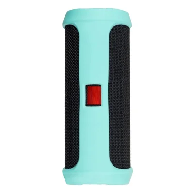 Coque en silicone souple pour enceinte JBL Flip4 compatible Bluetooth - Couverture de protection anti-rayures - Vert menthe