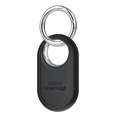 Тонкий силиконовый чехол для трекера Samsung Galaxy SmartTag 2 с технологией Bluetooth, бампер-накладка с застежкой-крючком — черный