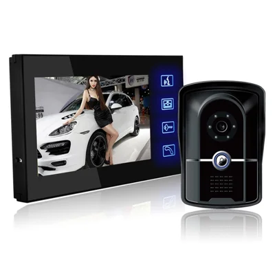 806FG11 7-inch Monitor Electronic Video Viewer Door Bell Night Vision Camera Smart Doorbell, US Plug