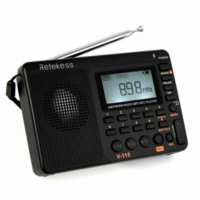 RETEKESS V-115 Portable FM AM Radio MP3 Player with Digital Display Screen