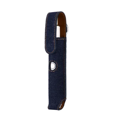 ONE-001 For Ploom TECH+ Protective Sleeve PU Leather / Denim E-cigarette Cover - Denim+Dark Blue