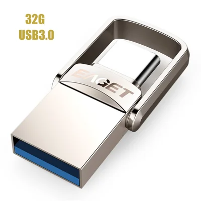 EAGET CU20 Flash Drive Waterproof Shockproof 2 in 1 USB 3.0 + Type C 3.1 U Disk - 32GB