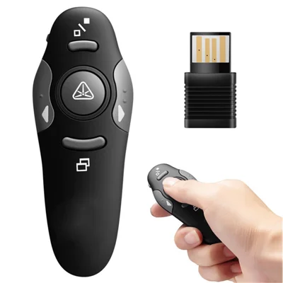 2.4GHz Laser Red Pointers Pen USB Receiver RF Remote Control Wireless Presenter PowerPoint Clicker Control Pointer
