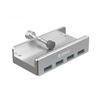 ORICO MH4PU 4 USB 3.0 Hub Højhastighedsoplader 5 Gbps Dataoverførsel Klemmetype USB-splitteradapter til desktop og bærbar, klemmeområde 10-32 mm
