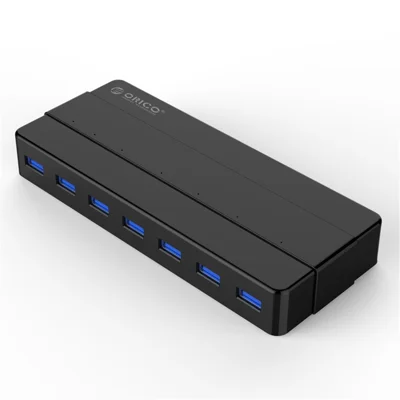 ORICO H7928-U3 7-port USB 3.0 desktop-hub med 12 V/2 A strømforsyning – US-stik