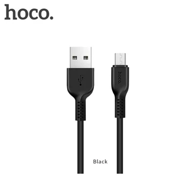 كابل شحن وهاتف HOCO X20 3 متر 2 أمبير بيانات مايكرو يو إس بي لهواتف سامسونج وهواوي وإل جي - أسود