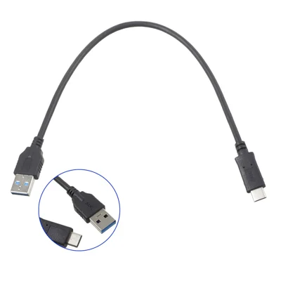 For iPhone 15 / 16 Series 30cm Type-C to USB 3.0 Male 3A Charging Cable 5Gbps Data Sync Cord