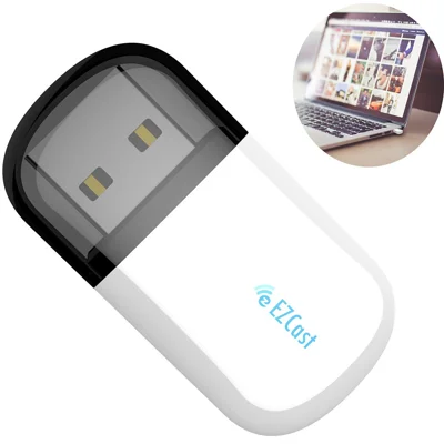 Adaptateur Wi-Fi USB EZC-5200BS double bande 2,4 GHz et 5 GHz, Bluetooth 4.2, sans pilote - Blanc