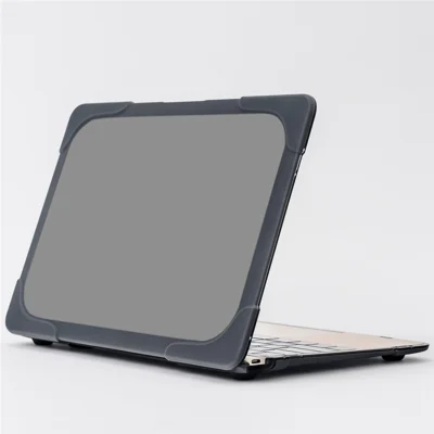 Tvådelat plast- och TPU-hybridskal med ställ för MacBook 12 tum med Retina-display (2015) - Grå