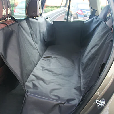 Oxford Fabric Double Layer Waterproof Dog Car Backseat Cover Safety Pad - Black