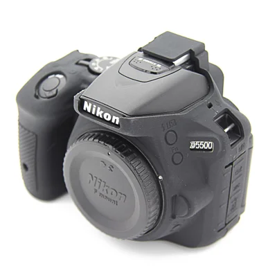 غطاء واقي من السيليكون اللين لكاميرات Nikon D5500 وD5600 - أسود