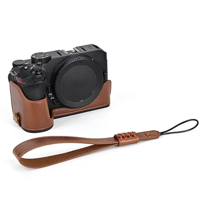 حالة حماية نصفية من جلد البولي يوريثان عالي الجودة لجهاز Nikon Z50 / Z30 - كحلي