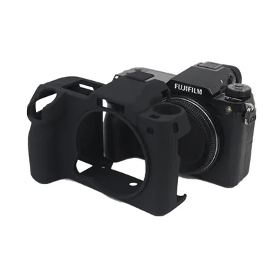 Soft Silicone Camera Case Protector SLR Camera Body Sleeve Cover for Fujifilm GFX 100S - Black