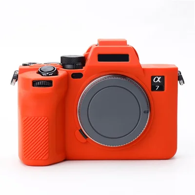 Para Sony A7IV/A74/A7M4 Camina de Silicona Manga Case Anti-slip Cámara SLR Cuerpo de Protección de la Cámara SLR Cubierta Protectora - Naranja