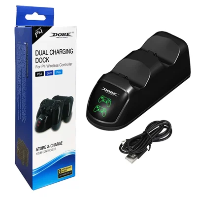 DOBE TP4-889 Charging Dock Dual Stand Charger Base for PS4 / PS4 Slim / PS4 Pro Dualshock Controller