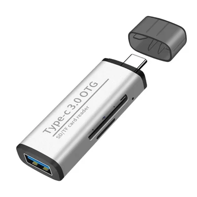 ADS-103 USB 3.0 TF SD Card Reader USB Type-C OTG Adapter - White