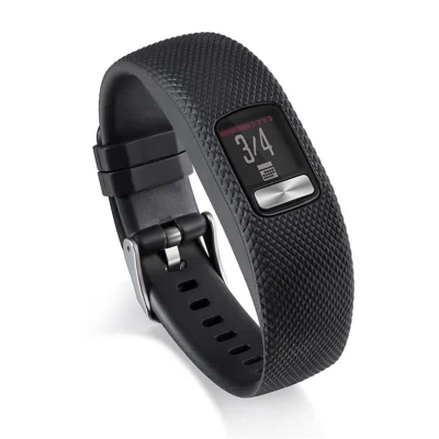 Ремешок для часов Garmin VivoFit 4 из экологически чистого нетоксичного мягкого TPE+TPU с текстурой лозы - черный