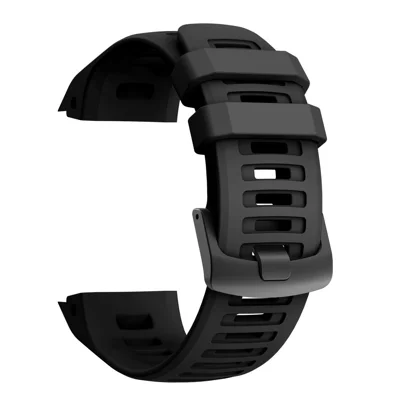 For Garmin Instinct Silicone Watch Band Replacement Sporty Wrist Strap - Black