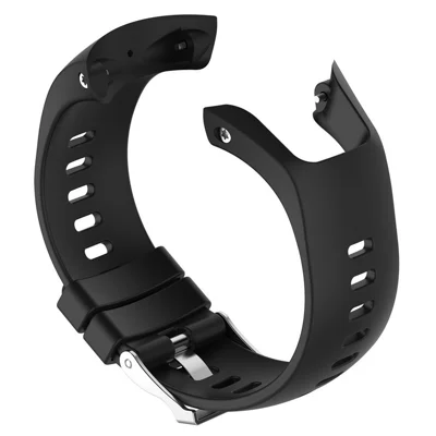 For Suunto Spartan Trainer Wrist HR Silicone Smart Watch Strap Adjustable Replacement Band - Black