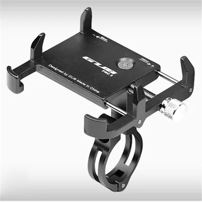 GUB PRO3 Bike Phone Holder Motorcycle Handlebar Mount Support for 3.5-6.2 Phone GPS Power Bank - Black