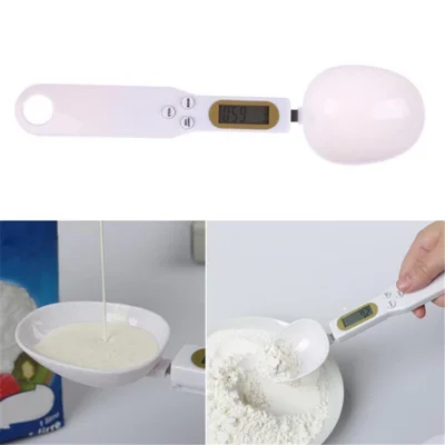 500G/0.1G Échelle de mesure numérique LCD pour cuillère Échelle de poids électronique pour aliments