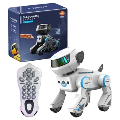 BG1544 AI Programmable RC Robot Dog Toy BT Connected Stunt Music Dancing Electronic Pet Model Toy - White