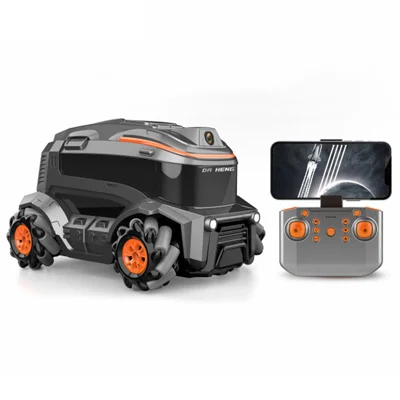 1:20 2.4G Remote Control Stunt Car with 1080P HD Camera All Directional Off-road RC Truck for Children Gift - Orange+Grey