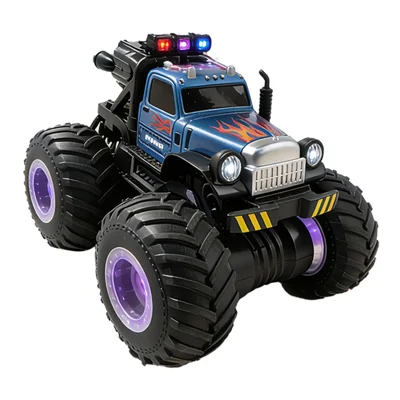 YL-131 2.4GHz Remote Control Stunt Car Off-road Vehicle Boy Girl RC Toy with Water Mist Spray / Light - Tractor Truck / Blue