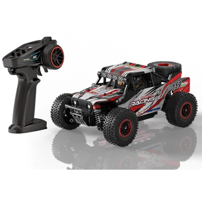 C59 Motore Brushless Scala 1:18 Auto Radiocomandato Fuoristrada con 2 Batterie Telecomando 2,4G Veicolo da Corsa ad Alta Velocità 70 km/h per Arrampicata all'Aperto - Rosso
