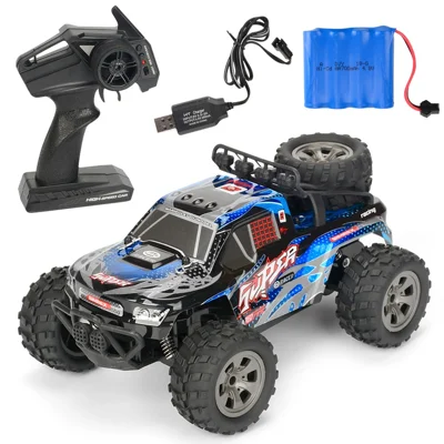 20km/h 1:18 2.4G Remote Control Car RC Electric Monster Truck Off-Road Vehicle - Blue