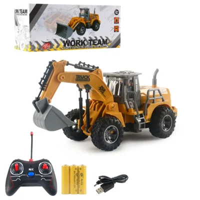 Remote Control Engineering Vehicle Excavator Remote Control Bulldozer Digging Children's Toy Model Car - 166 Excavator