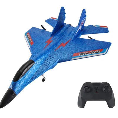 HW29 EPP Foam RC Aircraft Hand Throw Airplane with LED Lights Anti-Fall Aircraft Model Toy - Blue