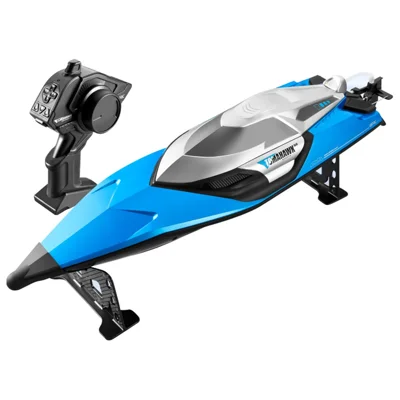 4DRC S2 70Km / h High-Speed RC Boat LED Light Effect Speedboat Toy, Single Battery - Blue