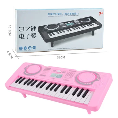0815 37 Keys Electronic Piano Keyboard Battery Powered Musical Instrument Kids Gift - Pink