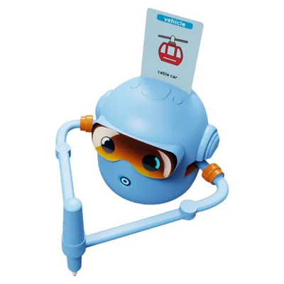 Intelligenter Zeichenroboter für Kinder von 3-8 Jahren, Malmaschine mit 100 Zeichenkarten - Himmelblau