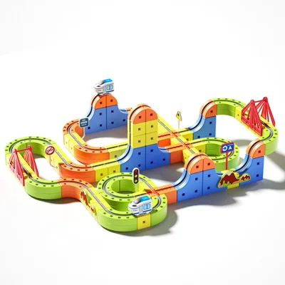 160 Onderdelen / Set DIY Montage Magische Rail Auto Anti-Zwaartekracht Trein STEAM Educatief Bouwspeelgoed voor Kinderen Cadeau