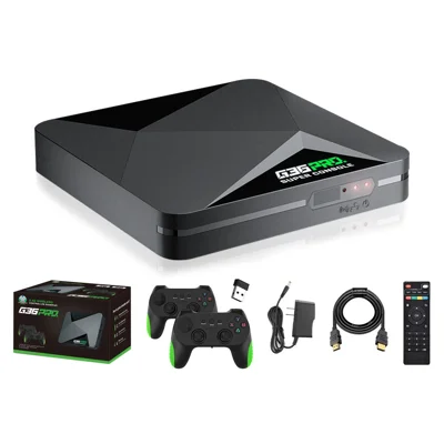 G36 Pro Dual System TV Game Console HD Retro Arcade Gamepad for 2 Players, with 64GB Memory Card - US Plug
