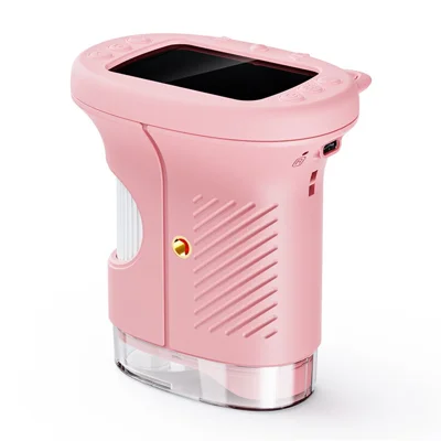 Kids Digital Microscope Camera Outdoor Science Educational Toy Electronic Magnifier Without Memory Card - Pink