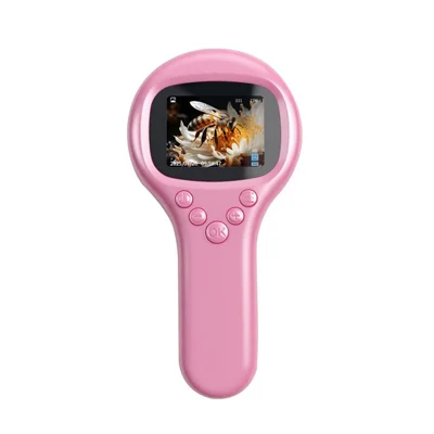XW20 1MP Camera 2.0 Inch IPS Screen Kids Digital Microscope Video Recording Science Experiment Educational Toy - Pink