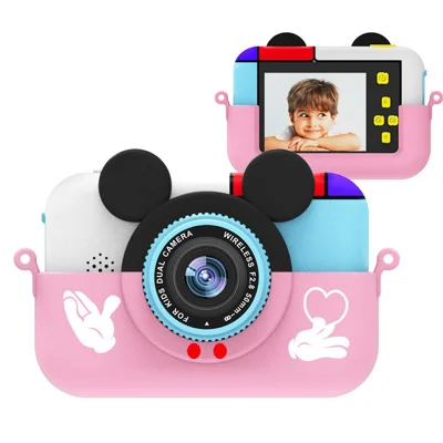 2.4-Inch HD Digital Camera Toy for Kids Handheld Sports DV - Pink