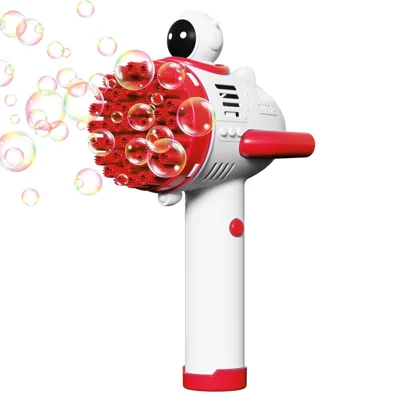 889-26 40-Hole Bubbles Wands Blaster Toy Handheld Bubble Machine for Kids, No Battery - Red