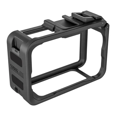 STARTRC pour DJI Osmo Action 6 Cadre de protection extensible multifonction en plastique pour prise de vue verticale et horizontale - Noir
