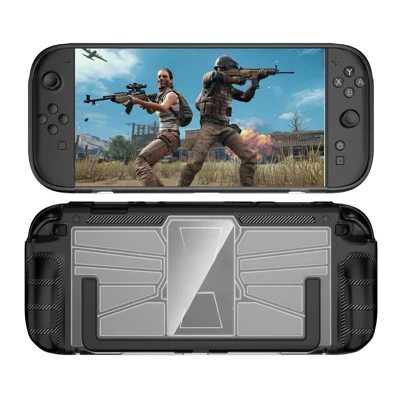 For Nintendo Switch 2 Game Console Shockproof PC + TPU Case Anti-slip Protective Cover - Black